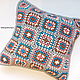  Knitted pillow case granny squares, Pillow, Bataysk,  Фото №1