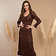 Dark brown Summer Knitted dress, Dresses, Moscow,  Фото №1