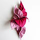 Barbie Pink Leather Flower Brooch Pale Pink Fuchsia Barbie, Hats1, Moscow,  Фото №1