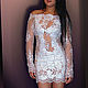 Party dress lace short Bridal 3D 'Crystal'. Dresses. Lana Kmekich (lanakmekich). My Livemaster. Фото №6