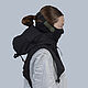 Заказать Черный капюшон косплей со съемной маской - козырьком / Black hood. KOSSMOSS. Ярмарка Мастеров. . Капюшоны Фото №3