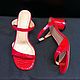 Order Crocodile leather sandals, in red!. SHOES&BAGS. Livemaster. . Slingbacks Фото №3