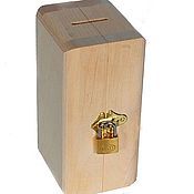 Материалы для творчества handmade. Livemaster - original item Small wooden piggy Bank 15 8 8 cm.. Handmade.