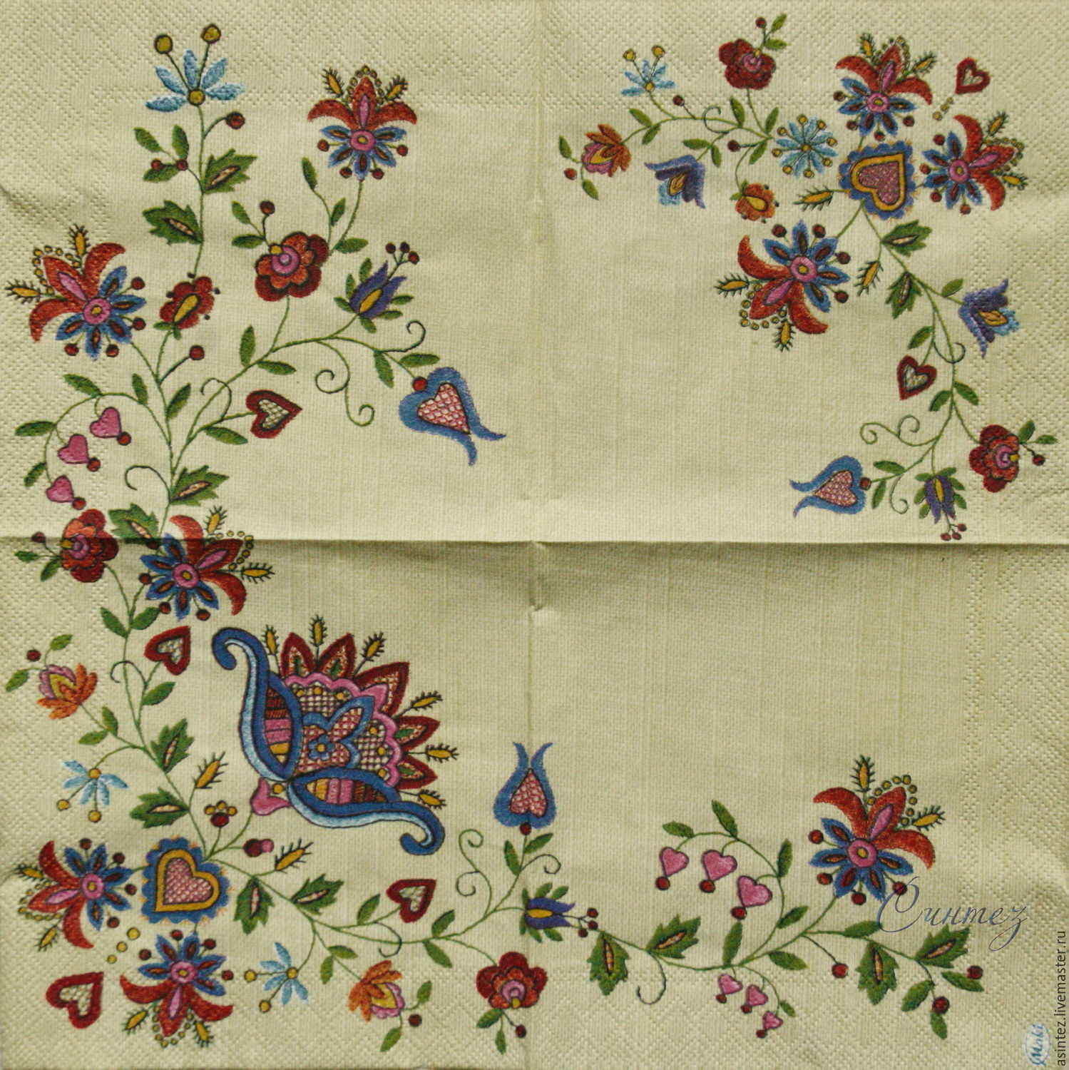 Napkins for decoupage russian patterns print \u2013 купить на Ярмарке Мастеров \u2013 CV2Y3COM