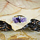 Brass ring with amethyst Purple ring with natural stones. Rings. Strangell Jewelry. My Livemaster. Фото №6