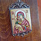 Icon painting on enamel 'Vladimir BM'. Figurines in Russian style. Enamel63. Online shopping on My Livemaster.  Фото №2