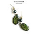 MOONLIGHT - earrings from jewelry resin with fern. Stud earrings. AllaLu Design. Online shopping on My Livemaster.  Фото №2