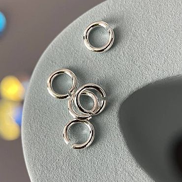 Аксессуары ручной работы. Ярмарка Мастеров - ручная работа ( 4mm)  Кольца разъёмные серебро светлое (20ШТ). Handmade.