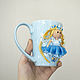 One unicorn's. Decor on a mug of polymer clay. Mugs and cups. Al Catone store. Online shopping on My Livemaster.  Фото №2