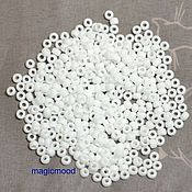Материалы для творчества handmade. Livemaster - original item 10 gr Miyuki 8/0 seed Beads round opaque white 402. Handmade.