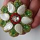 Order Brooch 'Flower' embroidery with beads. Author's handmade jewelry (Mirabel). Livemaster. . Brooches Фото №3