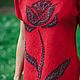 Платье "Lady in Red". Платья. Авторский войлок Виктории Онищенко (VikiTory). Ярмарка Мастеров.  Фото №5