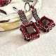 Серьги с цирконом и Swarovski "Игра цвета". Серьги классические. Tori Jewelery. Ярмарка Мастеров.  Фото №5