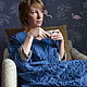 Льняное платье.Английское синее с карманами, Платья, Москва,  Фото №1