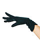 Size M. Green wool Knitwear gloves. LABBRA, Vintage gloves, Nelidovo,  Фото №1