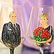 Glasses on a wedding anniversary. Wine Glasses. RomanticArtGlass. My Livemaster. Фото №4