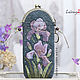 Japanese patchwork. Eyeglass case with clasp 'Favorite irises, Eyeglass case, St. Petersburg,  Фото №1