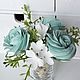 Order Mint Rose and Stephanotis boutonniere. Miniature of flowers. Olga-art-flower. Livemaster. . Composition Фото №3