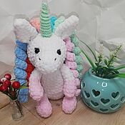 Куклы и игрушки handmade. Livemaster - original item A plush unicorn, a unicorn with a lush mane, a soft toy. Handmade.