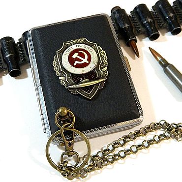 Сувениры и подарки ручной работы. Ярмарка Мастеров - ручная работа Портсигар 14 сигарет 85 мм СССР "Отличный подводник". Handmade.