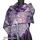 ' Lilac mist ' felted on silk. Scarves. The author felt Nad-Korableva. Online shopping on My Livemaster.  Фото №2