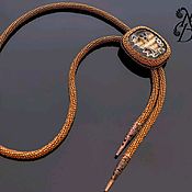 Аксессуары handmade. Livemaster - original item A Bolo tie with simbircite a Geode. Handmade.