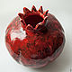 Order Vase 'Pomegranate'. author's ceramics. Livemaster. . Vases Фото №3