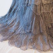 Авторское полушерстяное трикотажное платье "Голубая мечта"