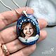 Copy of Copy of Portrait of a cat on the photo - miniature painting on stone. Pendant. Olga Kniazeva | Jewelry painting. My Livemaster. Фото №5