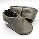 Gray Baby Shoes, Baby Boy Shoes, Baby Girl Shoes, Gray Moccasins, Footwear for childrens, Kharkiv,  Фото №1