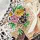 Винтаж: Exquisite Брошь Анютины Глазки Англия. Броши винтажные. Ольга Мануйленкова (mysterybox). Ярмарка Мастеров.  Фото №4