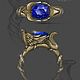 Кольцо "Древний Египет " из золота 750 с негретым Сапфиром. Перстень. BUGAKOV jewelry. Ярмарка Мастеров.  Фото №4