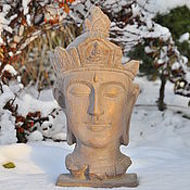 Для дома и интерьера handmade. Livemaster - original item Buddha`s Head with Crown Tibetan Ethnic Decor. Handmade.