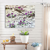 Картины и панно handmade. Livemaster - original item Oil painting Snowdrops. First spring flowers oil painting.. Handmade.