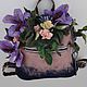 Backpack felted 'Lilac bouquet', Classic Bag, Ekaterinburg,  Фото №1