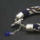 Harness bead 'Blue Paisley Patterns' beaded decoration. Necklace. Zolotaya-Ribka (Zolotaya-Ribka). My Livemaster. Фото №5