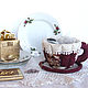 Cup and saucer. Candy box, for tea bags, Single Tea Sets, Magnitogorsk,  Фото №1