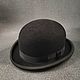Black felt bowler hat 'knight' with a bow. Hats1. Felt Hats Shop. My Livemaster. Фото №5