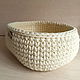 Knitted basket interior, storage basket made of knitted yarn. Basket. Lace Shawl by Olga. My Livemaster. Фото №4