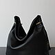 Order  Designer Black Leather Bag with Decor. Olga'SLuxuryCreation. Livemaster. . Crossbody bag Фото №3