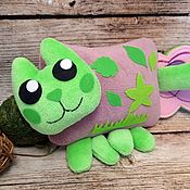 Куклы и игрушки handmade. Livemaster - original item Grass Cat mini, soft toy nyashny cat Nyan Cat nyanket. Handmade.
