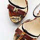 Women's sandals made of genuine Python leather. Slingbacks. Hand made shoes. Online shopping on My Livemaster.  Фото №2