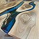 Стол из эпоксидной смолы и слэба карагача. Столы. WoodBroker. Интернет-магазин Ярмарка Мастеров.  Фото №2