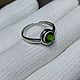 6.5mm Chrome Diopside ring, 925 Silver. Rings. Creative jewelry. Online shopping on My Livemaster.  Фото №2