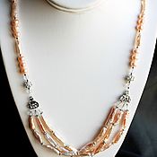 Украшения handmade. Livemaster - original item Pearl beads Baroque pearl Biwa in silver.. Handmade.