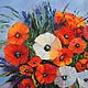 Order Painting bouquet of flowers 'Red and white bouquet' Oil painting. Kind paintings by Irina Belozerova. Livemaster. . Pictures Фото №3