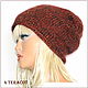 Шапка "MELODY" АНГОРА №7  фиол, черн,террак, перл). Шапки. Ирина(shvilinka.knit). Ярмарка Мастеров.  Фото №10