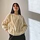 Jerseys: Women's knitted sweater with braids milk oversize. Jumpers. Kardigan sviter - женский вязаный свитер кардиган оверсайз. My Livemaster. Фото №5