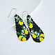 Lemon Beaded Earrings. Earrings. Handmade by Svetlana Sin. My Livemaster. Фото №6