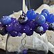 Браслет "Черничный джем" Нефрит. Lampwork. Браслет из бусин. Надежда Чикунова. Ярмарка Мастеров.  Фото №6